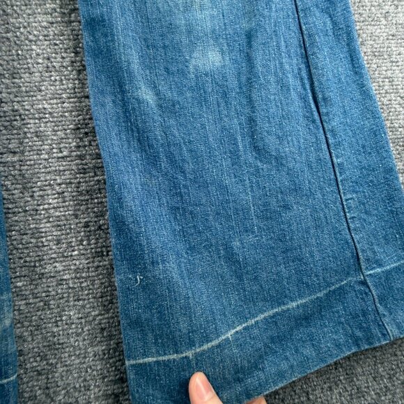 VTG Levis Big E White Tab Denim Jean Lightning Zip Wide Leg Cotton ACTL 26X30 - Picture 6 of 16